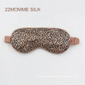 Luxury Travel Home Spa Nap Pure Silk Filler Rose Leopard Print Sleeping 100% Pure Mulberry 22 Momme Silk Eye Mask